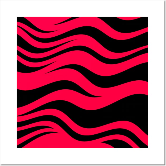 Red Zebra Stripes Wall Art by mareescatharsis
